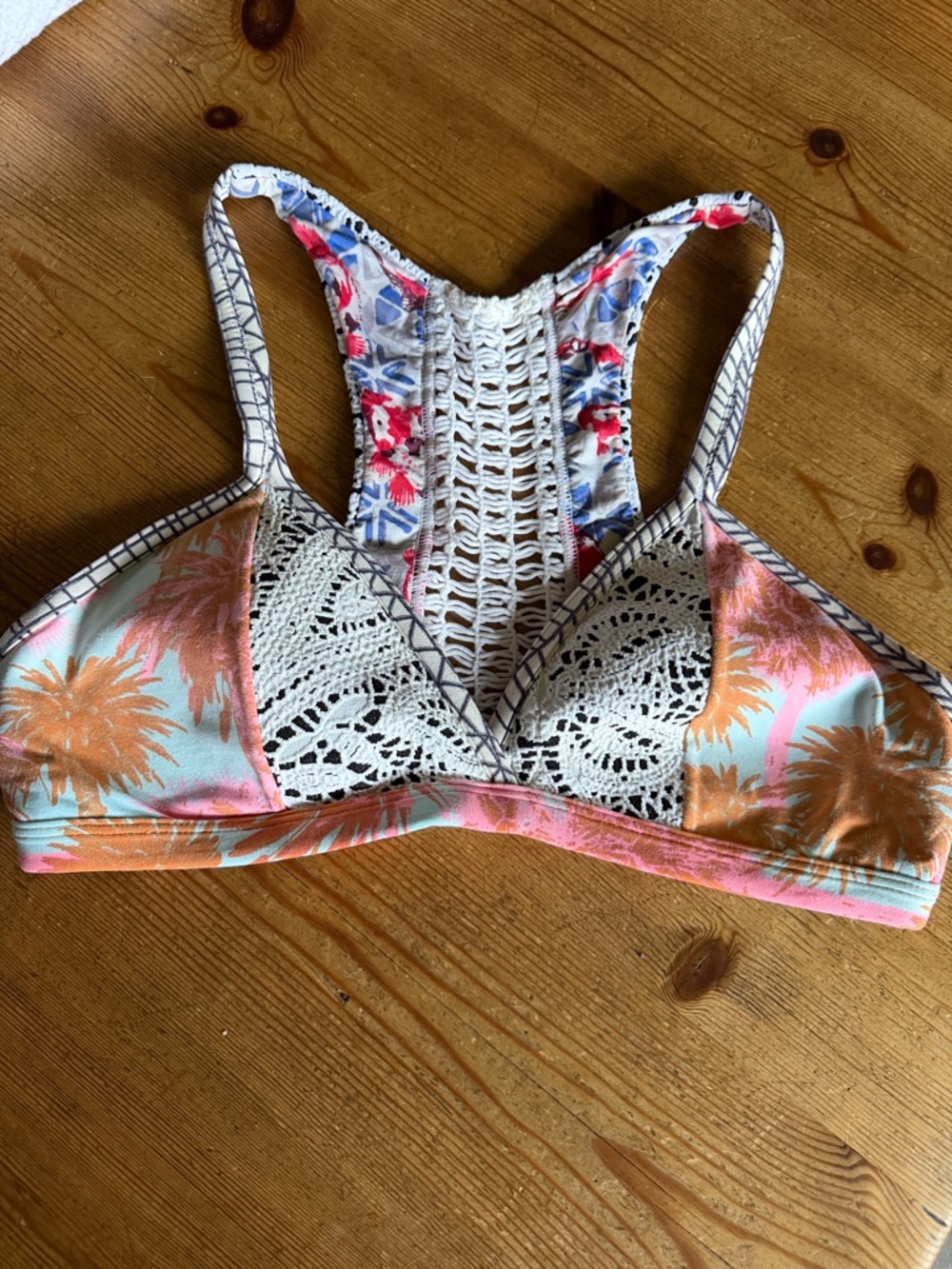 Maaji Palm Crochet Racerback Bikini Top